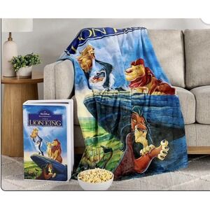 ✨Disney Lion King VHS Boxed Silk Touch Throw, 50" x 70" Blanket -New